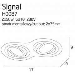 Точковий врізний світильник Maxlight H0087 SIGNAL II