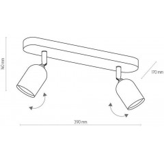 Спот з двома лампами TK LIGHTING 4416