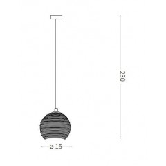 Люстра-підвіс Ideal lux 241258 Riga SP1 Small Fume