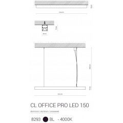 Стельовий світильник Nowodvorski 8293 CL OFFICE PRO LED 150 40W 4000K BLACK PL