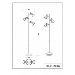 Торшер декоративний Trio Gina R41153007