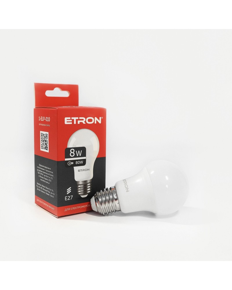 Лампа світлодіодна ETRON Light 1-ELP-010 A55 8W 4200K E27