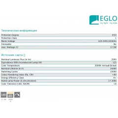 Стельовий світильник Eglo 97875 Frania