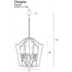 Люстра сучасна Maxlight P0324 GLASGOW