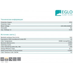 Настінний світильник Eglo 95964 Cupella