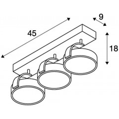 Спот з трьома лампами SLV 147321