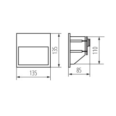 Вбудований вуличний світильник Kanlux Lica LED-J04A (04684)