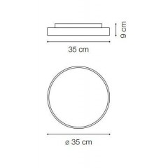 Стельовий світильник Ideal lux 223186 Halo PL1 D35 3000K