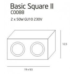 Точковий накладний світильник Maxlight C0088 Basic Square