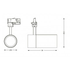 Світильник для трекової системи Ideal lux 246413 Quick 28W CRI80 30° 3000K Black