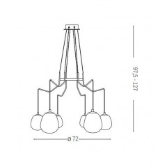 Люстра-підвіс Ideal lux 206387 Karousel SP6