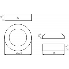 Точковий накладний світильник Kanlux CARSA N LED 18W-NW (25855)