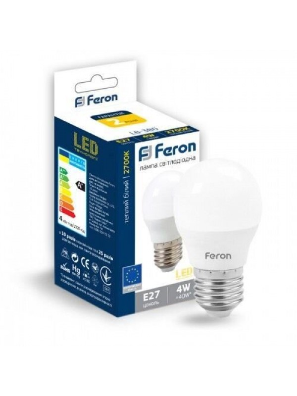 Світлодіодна лампа Feron LB-380 4W E27 2700K