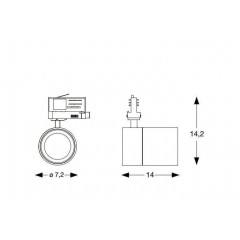 Світильник для трекової системи Ideal lux 222530 Quick 15W CRI80 30° 4000K White