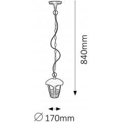 Вуличний підвісний світильник Rabalux 8620 Marseille