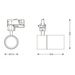 Світильник для трекової системи Ideal lux 246437 Quick 15W CRI80 30° 3000K Black