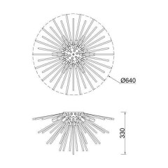 Люстра декоративна Zuma Line Urchin Ceiling C0491-06B-F7DY