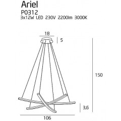 Люстра сучасна Maxlight P0312 ARIEL