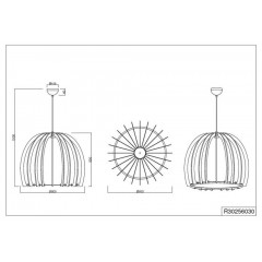 Люстра-підвіс Trio Wood R30256030