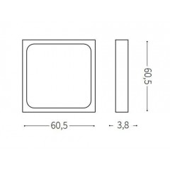 Стельовий світильник Ideal lux 240510 Universal D60 Square