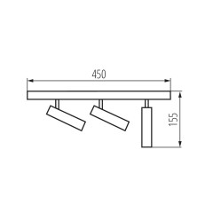 Спот з трьома лампами Kanlux 28775 LARITO EL-3I-B