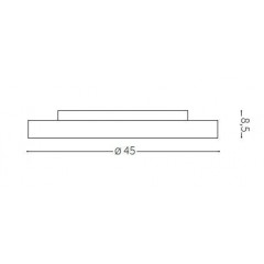 Стельовий світильник Ideal lux 223216 Halo PL1 D45 4000K