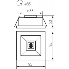 Стельовий світильник Kanlux Tric Powerled-I-1H PT (18649)