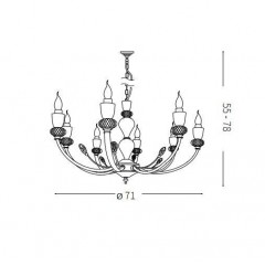 Люстра Ideal lux 206622 Vanity SP8