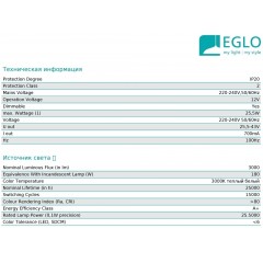 Стельовий світильник Eglo 96851 Leganes