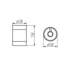 Стельовий вуличний світильник Kanlux 28801 BART DL-160