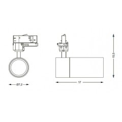 Світильник для трекової системи Ideal lux 246444 Quick 21W CRI80 30° 3000K Black