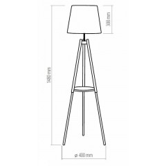 Торшер на тринозі TK lighting 1090 Lozano