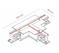 Елемент трекової системи Nowodvorski 8682 CTLS RECESSED POWER T CONNECTOR RIGHT 2 (T-R2) BLACK CN