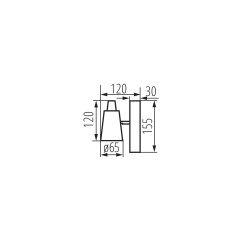 Бра спрямованого світла Kanlux 33090 Sempra EL-1I W-SR