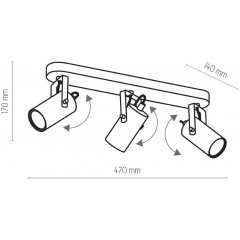 Спот з трьома лампами TK LIGHTING 6502