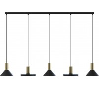 Люстра-підвіс Nowodvorski 8032 HERMANOS V BLACK/SOLID BRASS PL