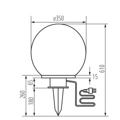 Грунтовий вуличний світильник Kanlux Idava 35 (23511)