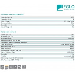 Настільна лампа Eglo 93076 Gexo