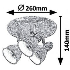 Спот з трьома лампами Rabalux 5388 THELMA