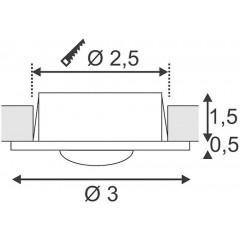 Точковий врізний світильник SLV 112242