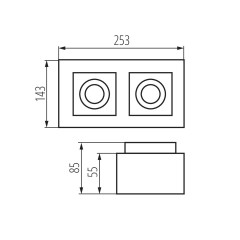 Точковий накладний світильник Kanlux 26832 STOBI DLP 250-B