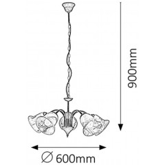 Люстра класична Rabalux 7368 Colette