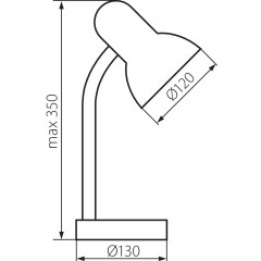 Настільна лампа Kanlux Lora HR-DF5-W (01912)