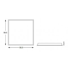 Стельовий світильник Ideal lux 244181 Led Panel 4000K Bianco