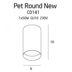 Точковий накладний світильник Maxlight C0141 Pet Round