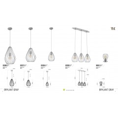 Люстра-підвіс TK lighting 2229 Brylant Gray