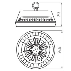 Вуличний підвісний світильник Kanlux 28532 HB MASTER LED 200W