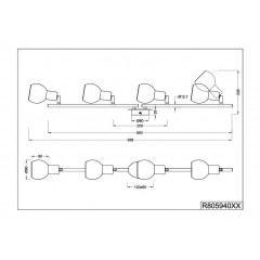 Спот з чотирма лампами Trio Brest R80594032