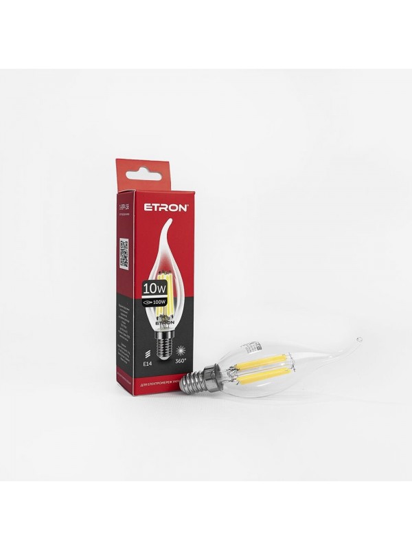 Лампа світлодіодна ETRON Filament 1-EFP-136 С37 tailed 10W 4200K E14