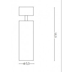 Точковий накладний світильник Ideal lux 244662 Dynamite PL1 Nero e Ottone